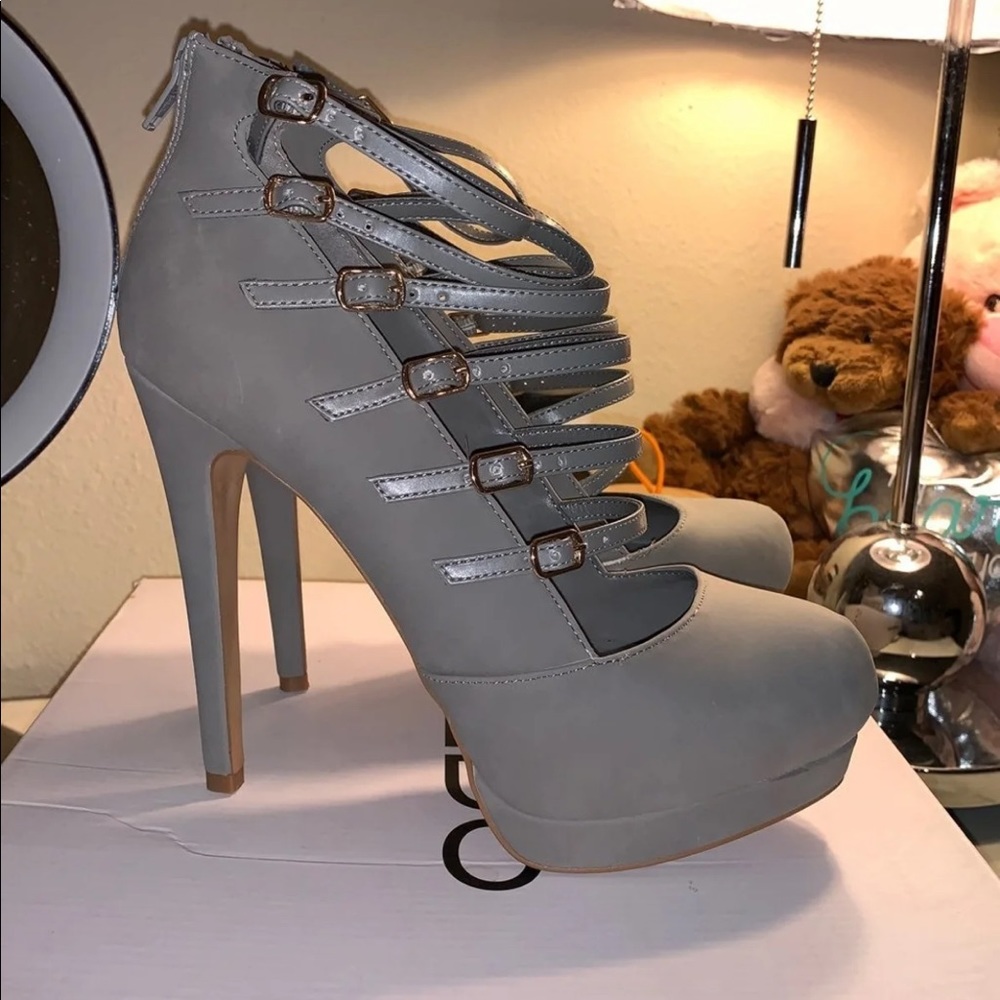 Strappy Aldo heels.